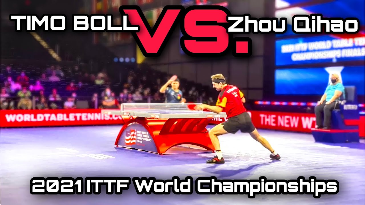 Timo Boll VS  Zhou Qihao I 2021 ITTF World Championships