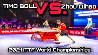 Timo Boll VS Zhou Qihao I 2021 ITTF World Championships