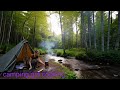 A beautiful girl went camping in the forest and slept alone in the forest, a lot of money.