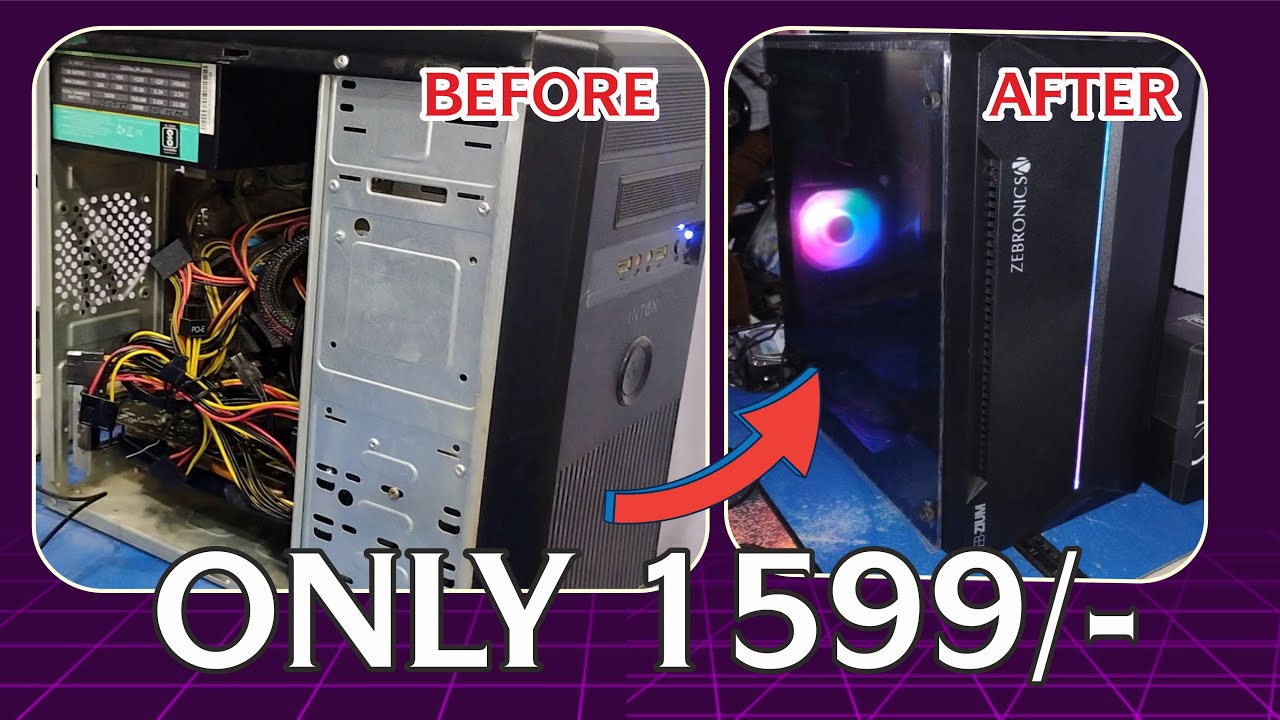Only 1599/ Rs OLD Cabinet Upgrade to Gaming RGB Cabinet - YouTube