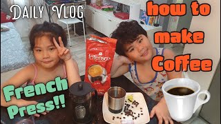 How to make coffee using coffee maker- French Press- Easy! Paano gumawa ng kape! by DIY Tatay Dan 3,114 views 3 years ago 8 minutes, 28 seconds