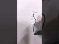 Drawing a cat with one line   art drawing shorts