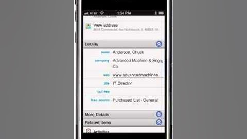 SalesLogix Mobile iPhone App Leads Screens - SalesLogix Demo Series
