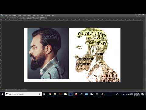 Text Effect Photoshop - Amazing new Text Portrait Effect in Photoshop