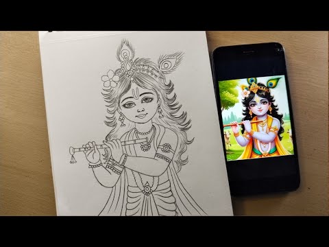Kanha ji _A pencil sckech | Lord krishna, Sketches, Sacred scripture