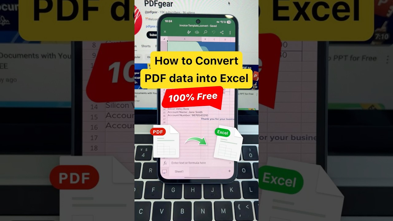 How to Convert PDF Data into Excel for Free #PDFgear
