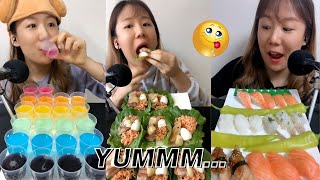COLORFUL FOOD MUKBANG | ASMR Mukbang | Satisfying Food Mukbang Compilation | @muksna