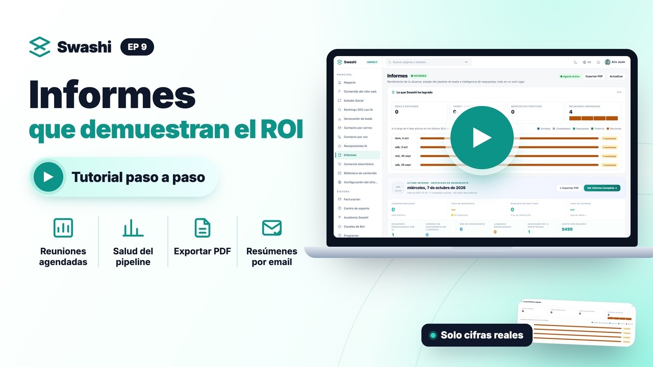 Cómo crear informes en Swashi