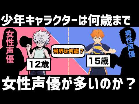 [Investigation] Up to what age are boy characters voiced by female voice actors?