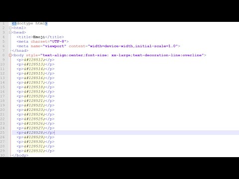 make emoji's from html/how to insert emoji in html