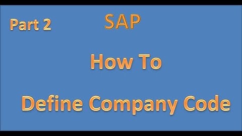 Sap How to define company code #sap #sapmm #sapvideo
