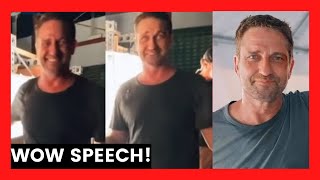 Gerard Butler | WOW! Gerry's HEARTFELT SPEECH thanking the cast & crew of The Plane movie!