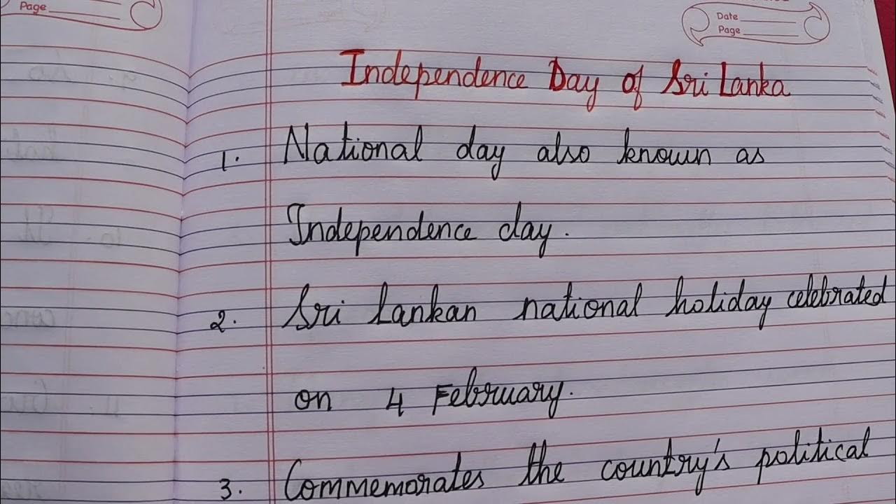 essay on independence day in sri lanka