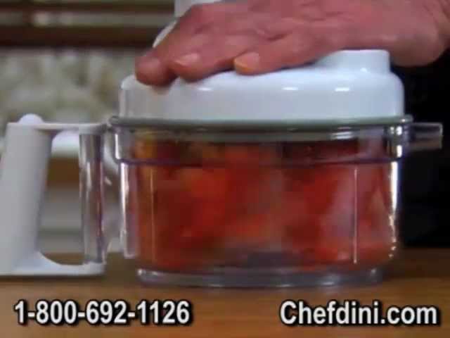 Chefdini Salsa Maker Vegetable Chopper Food Processor, White