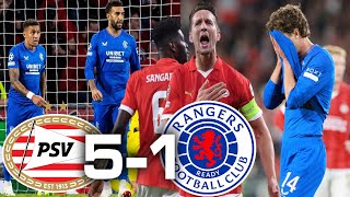 UNACCEPTABLE! DISGRACEFUL DEFENDING! PSV 5-1 RANGERS - CHAMPIONS LEAGUE PLAYOFF ROUND - MATCH REVIEW