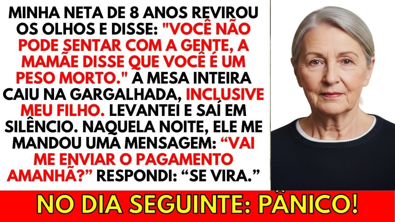 Minha neta de 8 anos me chamou de ＂peso morto＂, e toda a minha família riu  Na manhã seguinte…