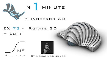 Rhino in 1 minute - EX 73 - Rotate 2D + Loft