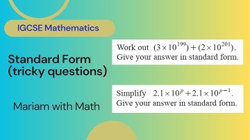 Standard form tricky question IGCSE Math 0580