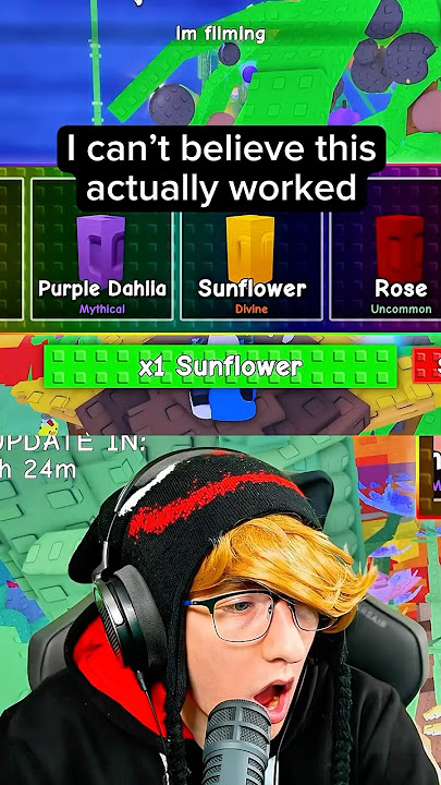 KreekCraft Gets Rainbow Sunflower in Grow a Garden