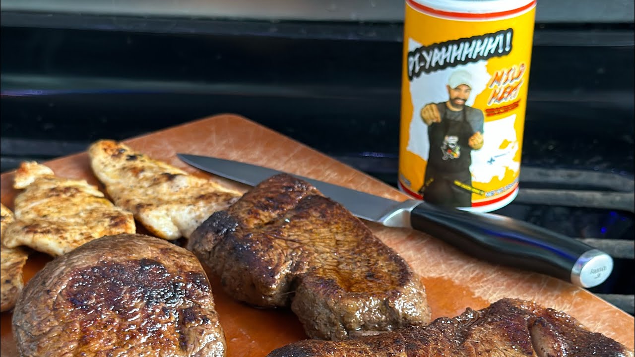 Cajun Ninja Mild Heat Seasoning on some Steaks YouTube