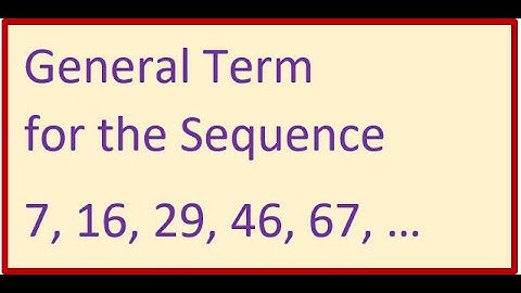 NonLinear Pattern Difficult Question Simple Approach  for General Term 7 16 29 46 67
