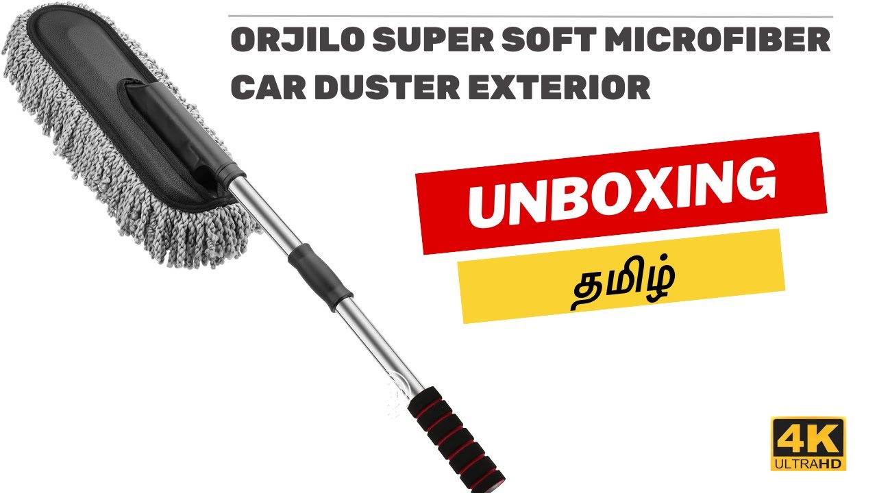 ORJILO Super Soft Microfiber Car Duster Exterior with Extendable