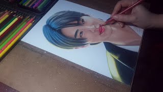 How to draw BYEON WOO SEOK (변우석)in color pencils| Drawing with PQuynh Art|