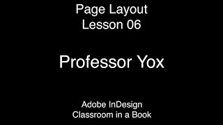 Adobe InDesign Classroom in a Book lesson 06