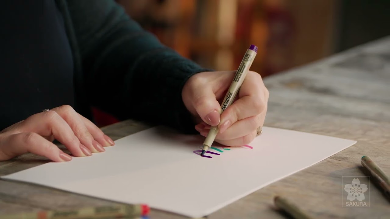 Sakura Pigma Brush | Product demonstration