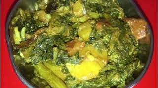 सुकाको साग को तरकारी / कैले खानु भएको छ सुकाको साग sukako saag curry/dry spinach curry/ Nepali curry
