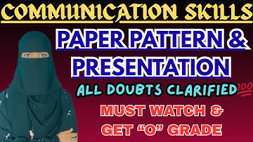 Degree Semester-3 COMMUNICATION SKILLS Paper pattern & Paper Presentation/💯✅Clear Clarification CS