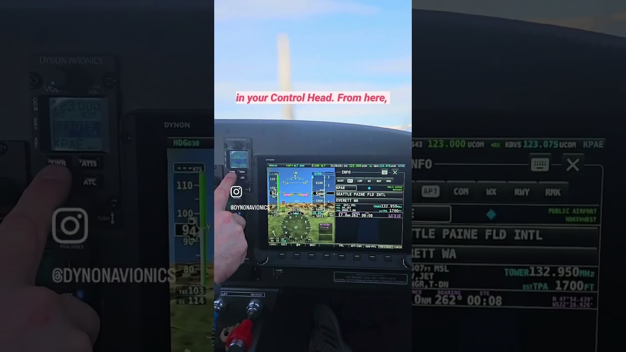 Tune Radio Frequencies with APT to COM: SkyView HDX Pilot Quick Tips