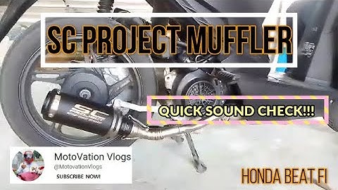 SC Project Exhaust and Big Elbow on Honda Beat Fi Quick Sound Check!!