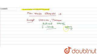 To which series man-made elements belong
