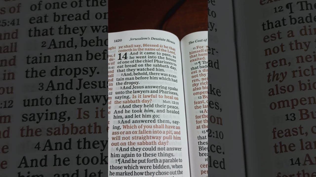 Bible Reading Luke Chapter 14 Verse 1 6 YouTube Bible Reading Luke Chapter 14 Verse 1 6 YouTube