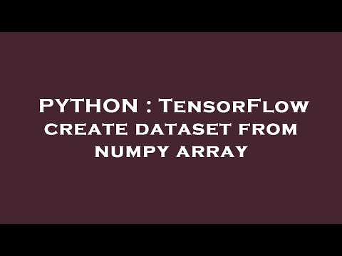 PYTHON : TensorFlow