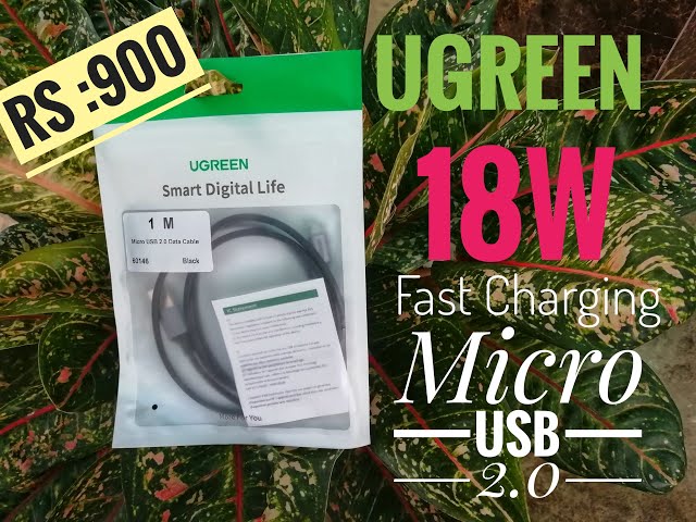 ORIGINAL UGREEN  Micro-USB 2.0 |18W Fast Charging Cable [Nylon Braided ] for Samsung, Xiaomi, Redmi