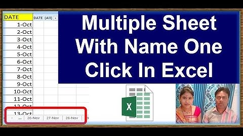 multiple sheet with name one click in excel | excel tips and tricks