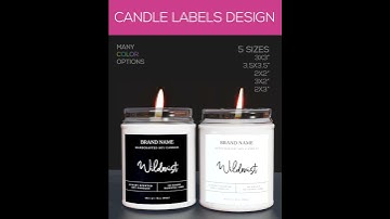 Custom Candle Label Design Template Printable | Downloadable Product Label For Candles | DIY Labels