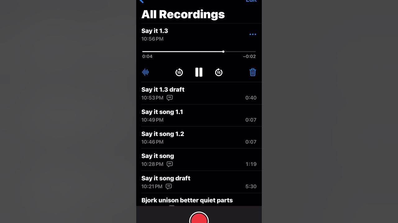 Sing Your Song - Making songs in Voice Memos app