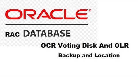 rac database ocr voting disk and olr