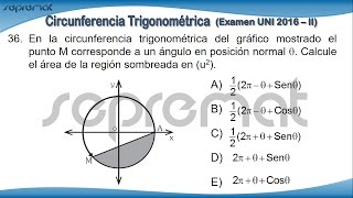 Circunferencia Trigonometrica   Pregunta 36 UNI 2016   II