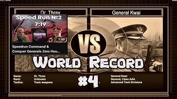 Command & Conquer Generals Zero Hour Generals Challenge (Hard) Speedrun: Toxin vs Tank 7:17 WR #4