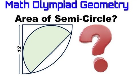 Find The Area Of Semicircle | Math Olympiad Geometry Challenge | France - Math Olympiad Question