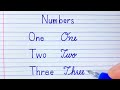 How to write numbers name in english cursive writing  print   cursive handwriting practice