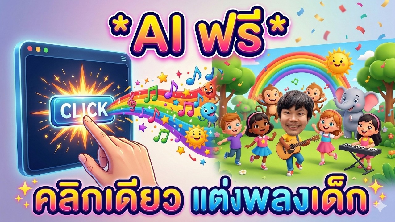 แจกฟรี AI แต่งเพลงเด็กพร้อมทำมิวสิควิดีโอ จบในคลิกเดียวด้วย ai ฟรี
