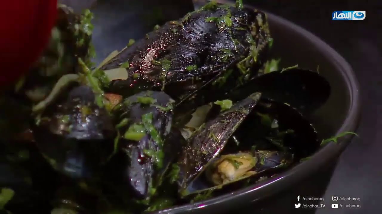 لقمة هنية | طريقة عمل بلح البحر بالثوم والكزبرة