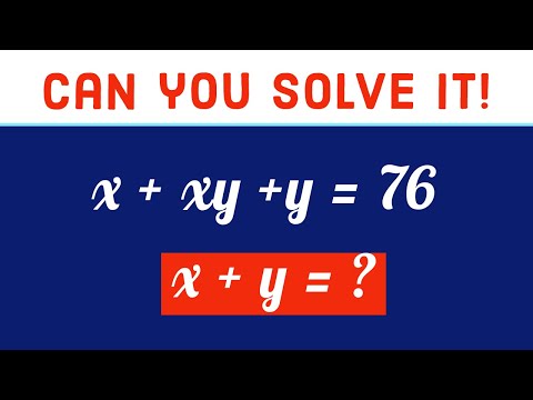 Solving Cool Math Algebra Problem _ Solve for the Value of x+y  @Math_Problems
