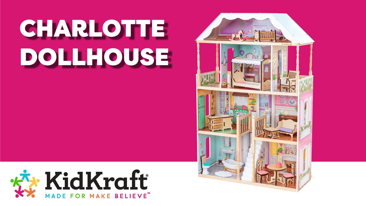 Charlotte Dollhouse KidKraft Wooden Dollhouses YouTube