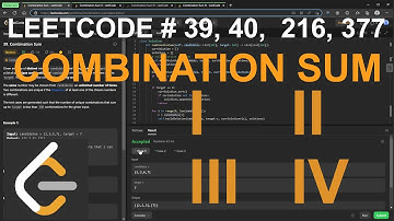 Combination Sum I, II, III, IV - LeetCode 39, 40, 216, 377 - Python #leetcode